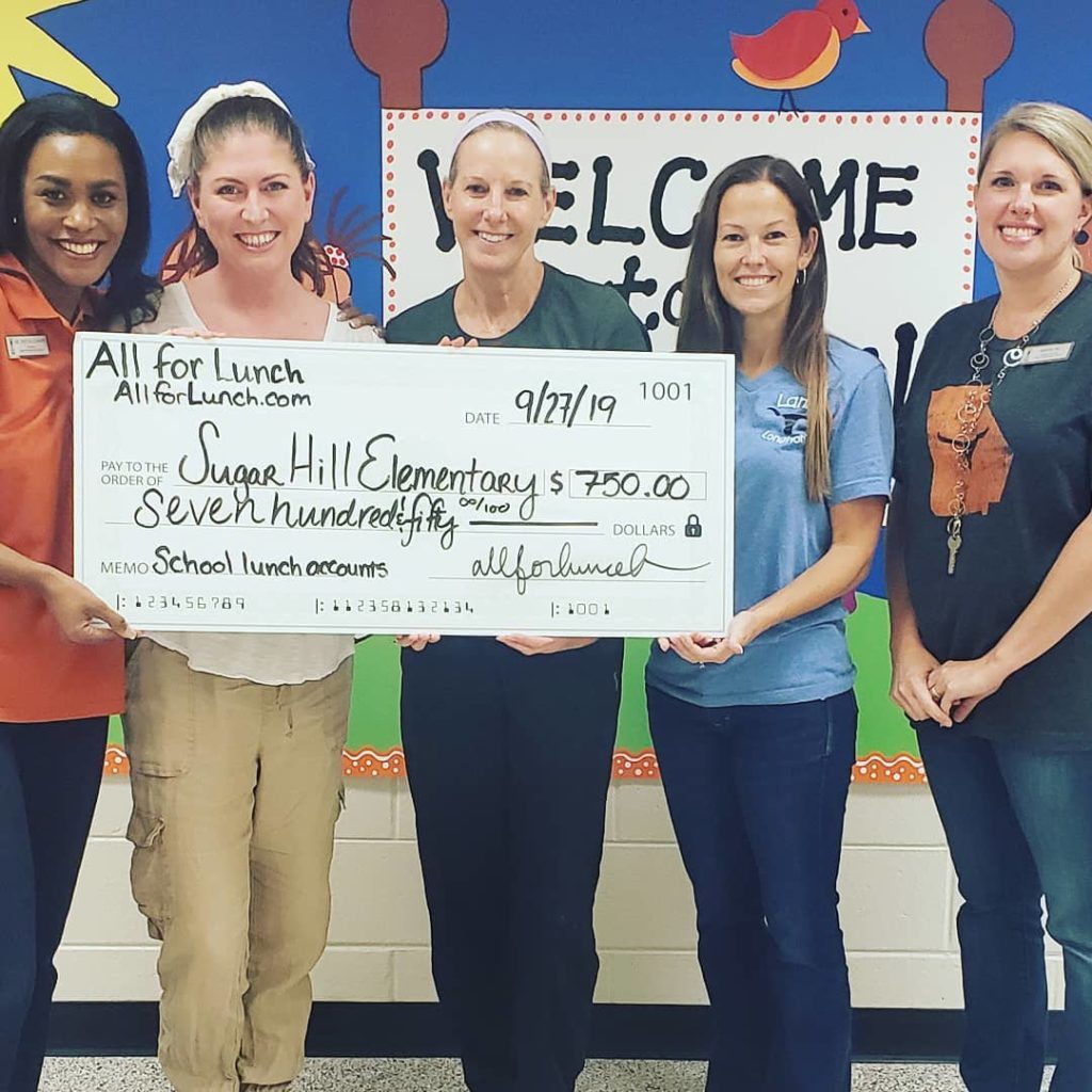 All for Lunch Returns to Sugar Hill Elementary School! All for Lunch