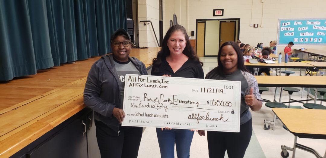 All for Lunch visits Hembree Springs and Roswell North Elementary