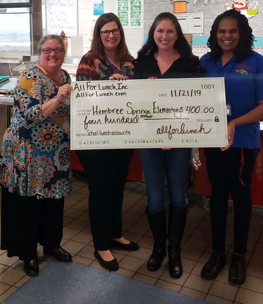 All for Lunch visits Hembree Springs and Roswell North Elementary